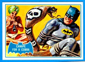 1989 - 1966 Topps Batman tarjeta de reedición de lujo # 6 B (número de paquete) Canape para A Cobra - Imagen 1 de 2