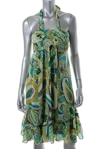 New SANGRIA Paisley Print Halter Sundress Party Casual Dress 14 NWT - Picture 1 of 2