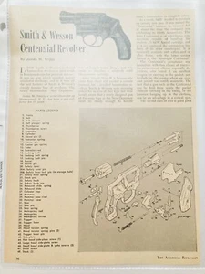 Smith & Wesson Centennial Revolver Takedown Exploded View Legend 1957 - Picture 1 of 3