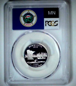 2005-S 25C State Quarter Minnesota PCGS PR69 DCAM 90% Silver 25luha0621 - Picture 1 of 4