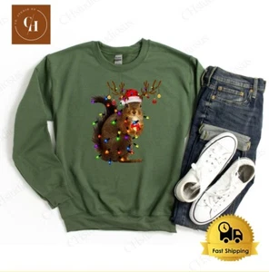 Christmas Squirrel Lights Sweatshirt, Christmas Squirrel Hoodie,Christmas Lights - Picture 1 of 6