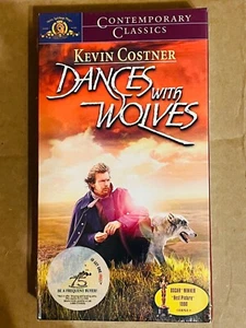 1990 Dances With Wolves VHS Kevin Costner Collectible SEALED 📼 RARE OOP HTF - Picture 1 of 3