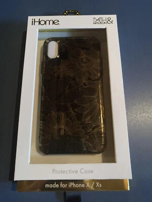 Funda de diseñador iPhone X/Xs flores doradas diseñada en Nueva York teléfono girasoles único Foto 1 de 3