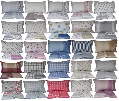 Completo lenzuola flanella cotone invernale set letto singolo matrimoniale Maè - Immagine 1 di 4