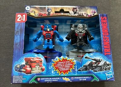 Figuras de acción Transformers One Optimus Prime vs Megatron B16 lanzamiento y carrera 2" Foto 1 de 4