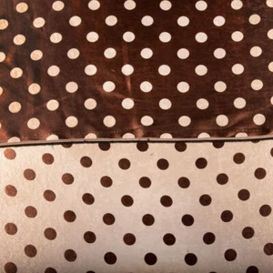 Brown Velvet Jacquard Double Sided Polka Dot 110" Wide Sold BTY - Picture 1 of 4