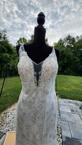 wedding dress size 12 color sand/ivory/silv. designer Allure Bridals - Picture 1 of 12