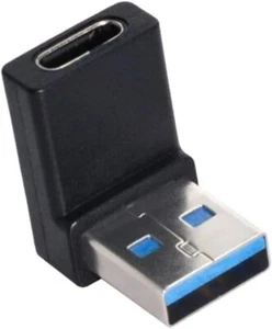 USB 3.1 Adapter Type C Socket To 3.0 Type A Plug Angle Combo Wired Black - Zdjęcie 1 z 4