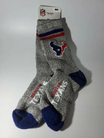 NFL Houston Texans Crew Socks Medium 5-10 New Cover