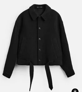 Zara Boucle Textured Wool Jacket UK Medium BNWT - Picture 1 of 8