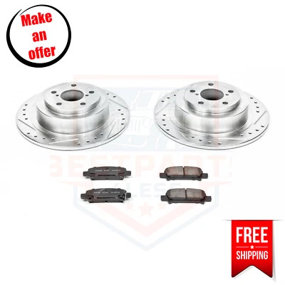Powerstop K3124 Rear Brake Discs And Pad Kit 5 Lugs for 2003-2006 Subaru Baja - Image 1 of 2