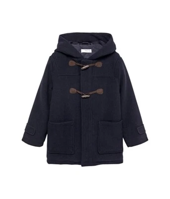 MANGO L134402 Kids Girls Navy Toby Hooded Coat Size 116cm/6 Years - Image 1 of 3