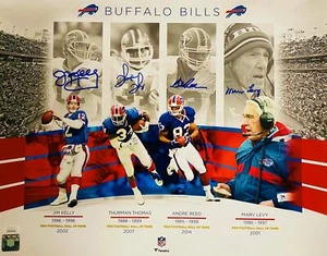 Jim Kelly Thurman Thomas Andre Reed Marv Levy Autographed Buffalo Bills 16x20... - Picture 1 of 1