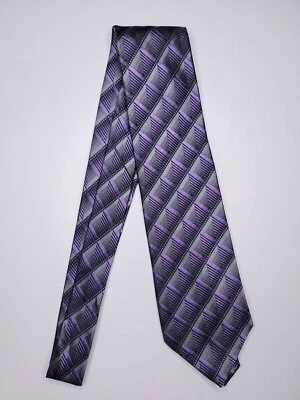 Corbata formal State Ments para hombre 58"Lx3,5"W púrpura/gris Foto 1 de 4