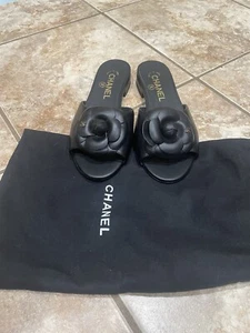 Chanel Flower Camellia Slides - Picture 1 of 3