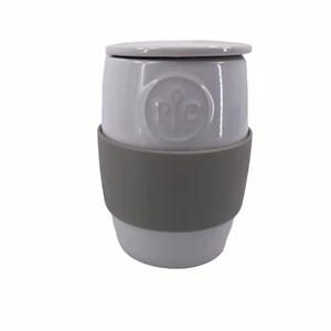 Pampered Chef Microwave Ceramic Egg Cooker & DW Safe Silicone Sleeve #1529 - Picture 1 of 9