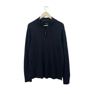 Smartwool Large Merino Wool Sweater Pullover Partial Zip Long Sleeve Mens - Picture 1 of 12