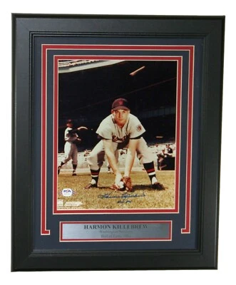 Harmon Killebrew Washington Senators HOF Autographed 8x10 Photo Framed PSA/DNA - Image 1 of 4