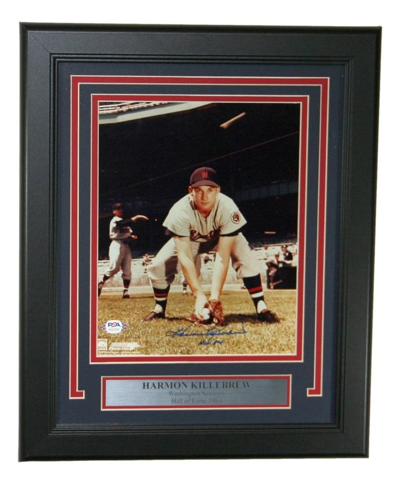 Harmon Killebrew Washington Senators HOF Autographed 8x10 Photo Framed PSA/DNA - Image 1 of 4