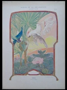 ART NOUVEAU LANDSCAPE, SCREEN, EMILE SEGUY - 1900 PRINT - FRENCH ART NOUVEAU - Picture 1 of 1