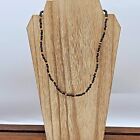 Chocolate Brown Wooden Beaded Minimalist Necklace W Light Brown Accents