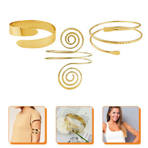 3-Piece Gold Arm Cuff Set - A Must-Have for Fashion-Forward Women!