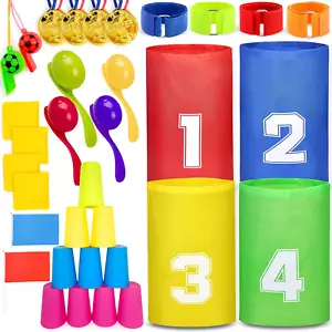Chennyfun Sports Day Kit, 38 Pieces Outdoor Games Set for Traditional Lawn Games - Picture 1 of 9