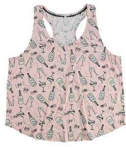 P.J. Salvage Champagne Pop Clink Pajama Tops Pink 1X - Picture 1 of 2