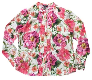 Camisa Express The Portofino Mujer Floral Blusa Manga Redonda Prenda para el torso Grande - Imagen 1 de 9