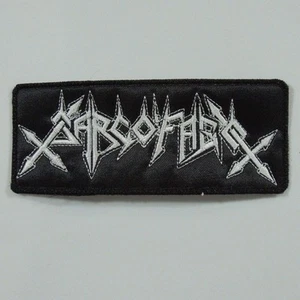 SARCOFAGO Band Logo SMALL PATCH WHITE Embroidered - Picture 1 of 6
