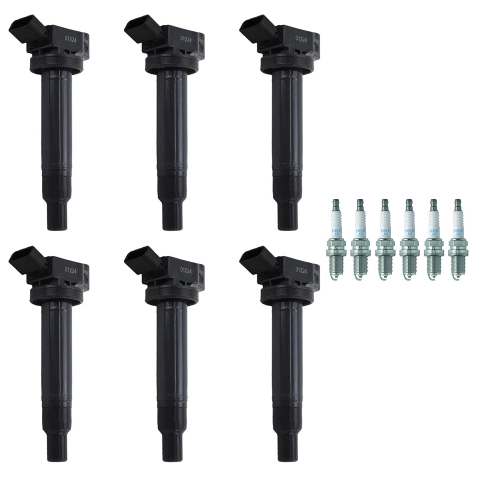 Bobina de encendido Denso 6 y kit de 6 bujías estándar NGK para Camry ES300 RX300 V6 Foto 1 de 1