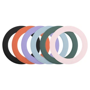 6Pcs Bague Autocollant Magnétique, Noir/Orange/Violet/Bleu/Vert/Rose - Photo 1 sur 8