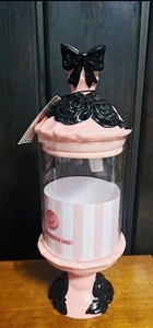 Sale❗️❤️Neu mit Etikett Spinnweben & Kessel Rosa & Schwarz Standfuß Bonbonglas - Bild 1 von 3
