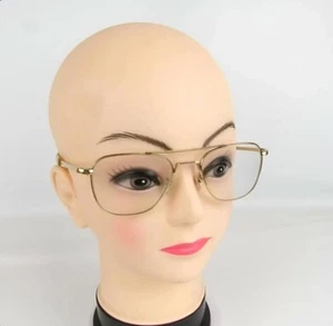 Vintage American Optical 5-1/2 Aviator Gold Tone Eyeglass Frame Only - Picture 1 of 10