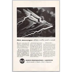 1949 RCA Facsimile UltraFax Scanner Vintage Original Print Ad Mercury Art Deco - Picture 1 of 1