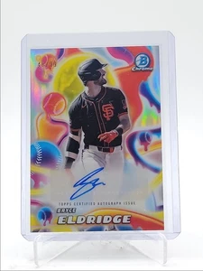 BRYCE ELDRIDGE 2025 BOWMAN CHROME MELT MASHERS REFRACTOR AUTO /99 Q5369 - Picture 1 of 2