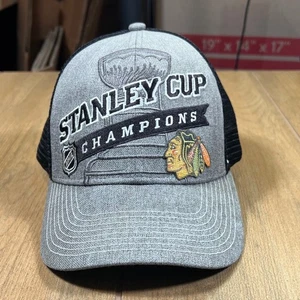 Chicago Blackhawks Stanley Cup Champions 2013 Reebok NHL Trucker Hat - Picture 1 of 5