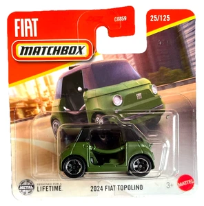 Matchbox 2024 Fiat Topolino Dolce Vita 25/125 2025 1:64 modellino auto giocattolo scatola originale - Foto 1 di 12