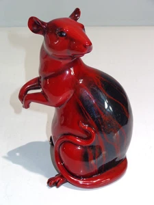 Limitierte Auflage von 100 Royal Doulton Flambe Figur Jahr der Ratte BA79 in Box mit Echtheitszertifikat - Bild 1 von 5