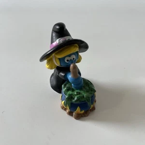 Smurfette Witch Smurf Halloween Figure Smurfs Figurine Cauldron Hat 20547 - Picture 1 of 8