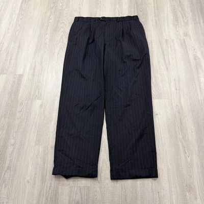 Pantalones chinos Lauren Ralph Lauren para hombre 38x32 azul blanco a rayas pantalones preppy Foto 1 de 4