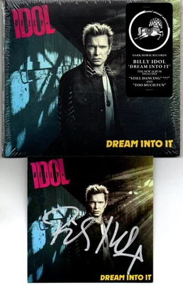 BILLY IDOL DREAM INTO IT CD NEW SIGNED AUTOGRAPHED CARD - Image 1 of 3