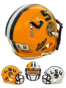 Garrett Nussmeier LSU Tigers Signed Mini Helmet Speed Split 50/50 Beckett COA - Picture 1 of 5