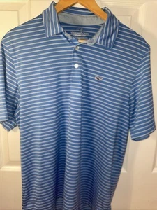 Vineyard Vines Men's Bradley Stripe Sankaty Performance Polo Size Medium - Picture 1 of 9