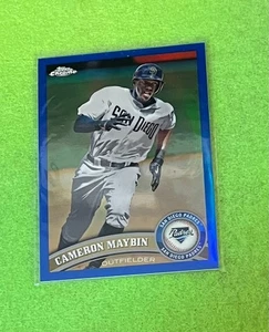 Cameron Maybin 2011 Topps Chrome 95 Blue Refractor 40/99 - Picture 1 of 2