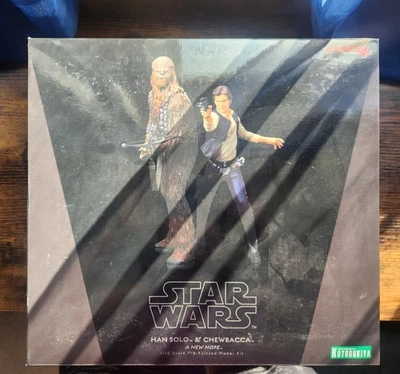 Figura Kotobukiya Star Wars ArtFX+ Han Solo y Chewbacca escala 1/10 Foto 1 de 4