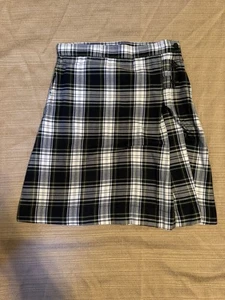 Lands End Girls School Uniform White/Yellow/Green/Blue Plaid Skirt Size 7 NWT - Picture 1 of 6