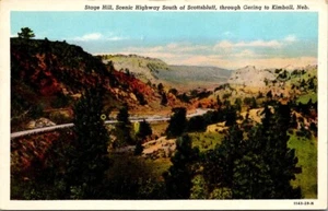 Postal STAGE HILL Scenic Highway NEBRASKA NE sin usar - Imagen 1 de 2