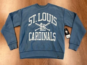 ST LOUIS CARDINALS 47 WAVE RIDER RIVER CREW M SWEATSHIRT TIMBER BLUE NEW $98 - Picture 1 of 6