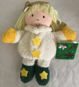 GMA Access Floppy Friends Plüsch Engel Puppe Sitzsack mit Etikett 8 Zoll 2001 Frottee - Bild 1 von 5